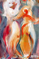 Frisson, 1997, acrylic on paper, 50 x 33 cms